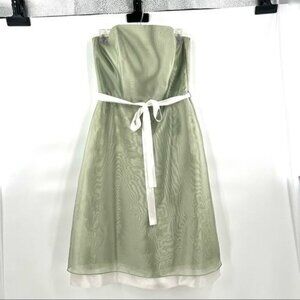 After Six moss starlig strapless dress midi belted green